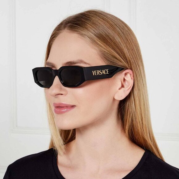 Versace Women Sunglasses Black Grey Rectangle VE4489U GB1/87 NEW AUTHENTIC main image 10